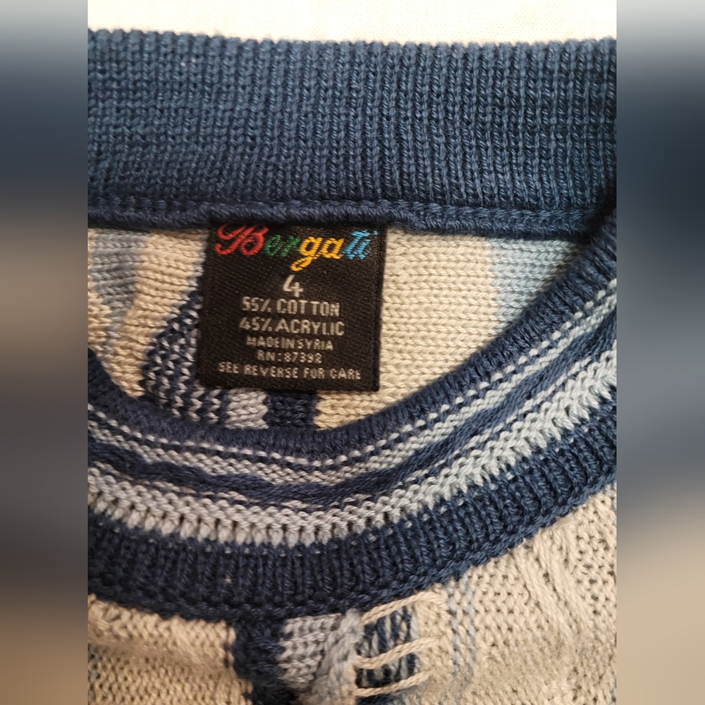 Vintage Bergati Sz 4 3D (Coogi Style) Sweater/hat - Picture 2 of 7